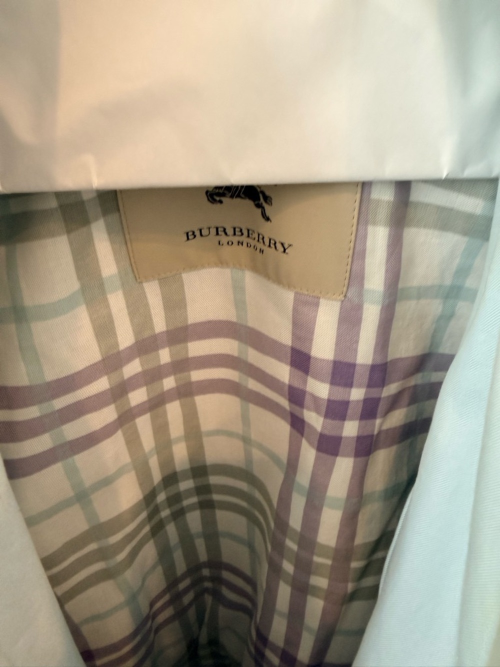 Burberry Light Blue Utility Jacket with Stand Collar - Picture 3 of 4